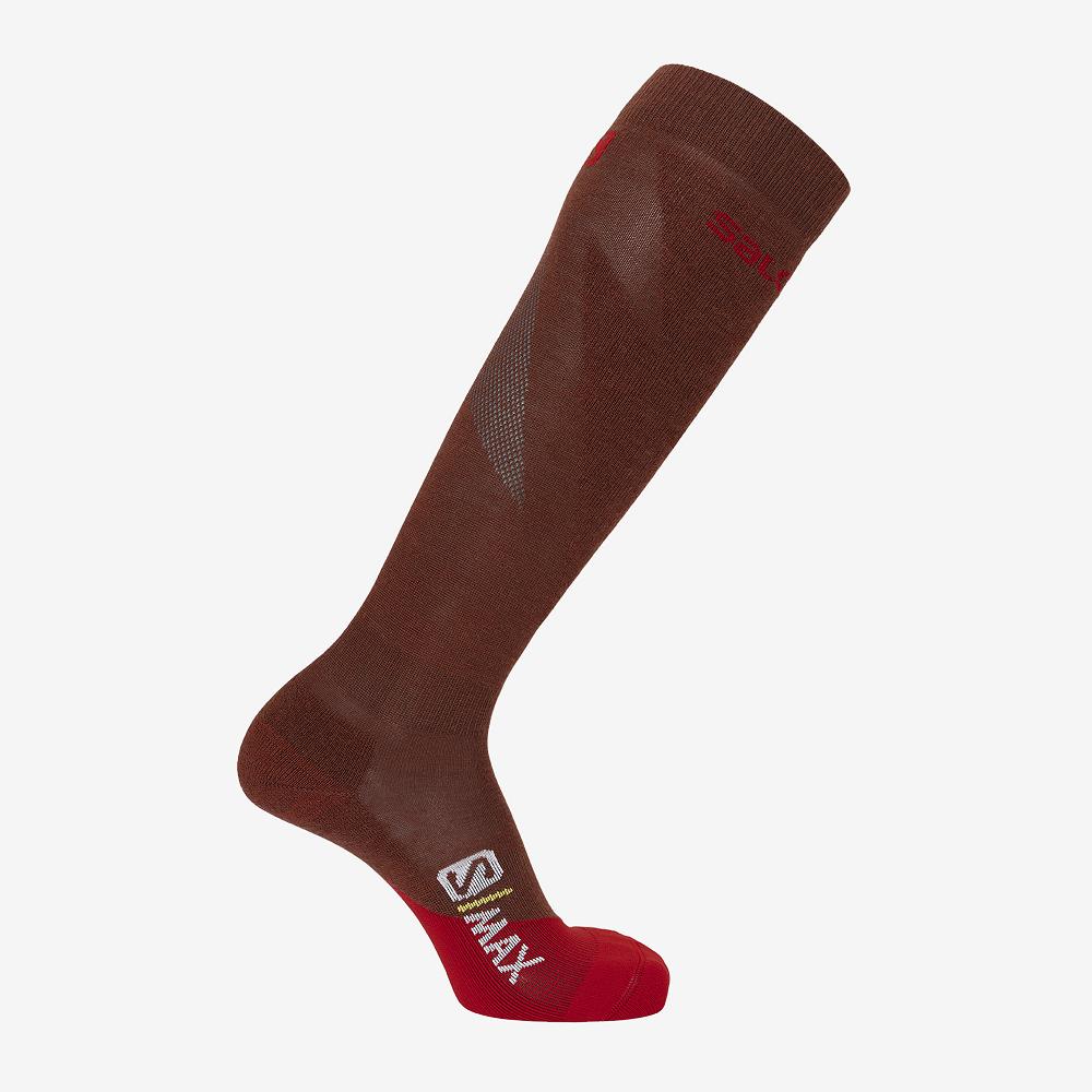 SALOMON S MAX M Philippines - Men's Socks - Red | 410832-RKA